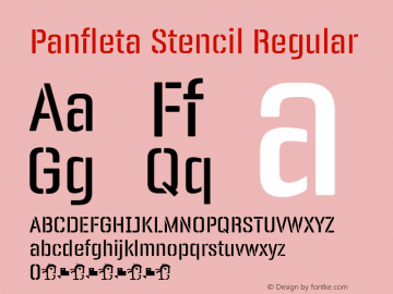 Panfleta Stencil Regular Version 1.196图片样张