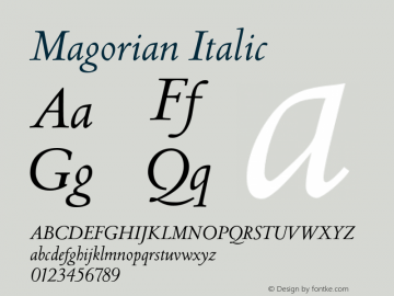 Magorian-Italic Version 1.001图片样张