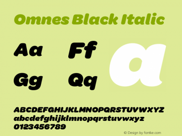 Omnes Black Italic Version 1.002图片样张