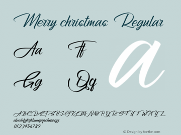 Merry christmas Version 1.000 Font Sample