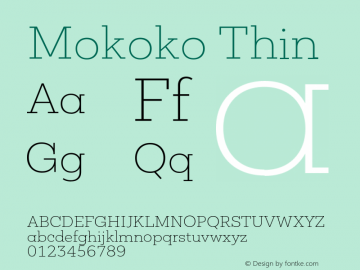 MokokoThin Version 1.000图片样张