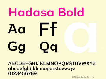 Hadasa-Bold 0.1.0 Font Sample