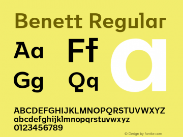 Benett-regular 0.1.0图片样张