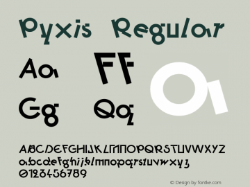 Pyxis Regular Version 1.000;PS 001.000;hotconv 1.0.88;makeotf.lib2.5.64775 Font Sample