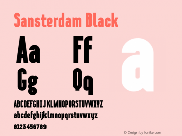 Sansterdam Black Version 1.002;Fontself Maker 3.0.0-3图片样张