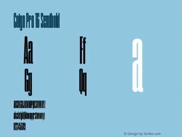 Coign Pro 16 Semibold Version 1.001 Font Sample