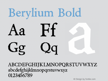 Berylium Bold Version 3.100图片样张