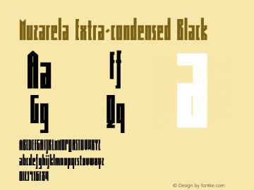 Muzarela-ExtracondensedBlack Version 1.000 Font Sample