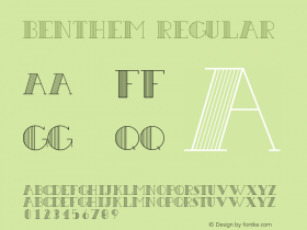 Benthem-Regular Version 1.000;PS 001.001;hotconv 1.0.56 Font Sample