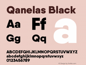 Qanelas-Black Version 1.000;PS 001.000;hotconv 1.0.88;makeotf.lib2.5.64775 Font Sample