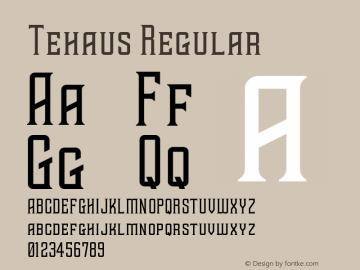 Tehaus Version 1.000;PS 001.000;hotconv 1.0.70;makeotf.lib2.5.58329 Font Sample