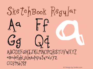 Sketchbook Regular Version 11.27.98 Font Sample