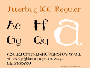 Jitterbug ICG Regular Altsys Fontographer 4.1 01/12/95图片样张