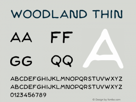 Woodland Thin Version 0.1图片样张
