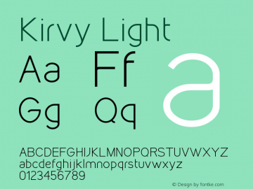 Kirvy Light Version 001.000图片样张