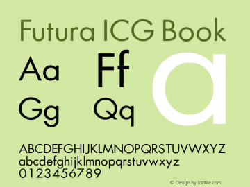 Futura ICG Book Altsys Fontographer 4.1 25/01/96图片样张