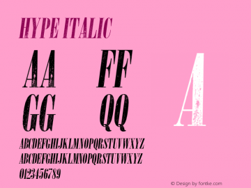 HYPE-Italic Version 1.000图片样张