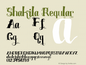 Shakila Version 1.00 April 12, 2015, initial release Font Sample