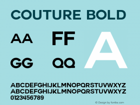 Couture-Bold Version 1.04 2014;PS 001.004;hotconv 1.0.51;makeotf.lib2.0.18671图片样张