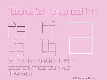 Muzarela-SemiexpandedThin Version 1.000 Font Sample