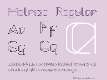 Metrica Version 1.000;PS 001.000;hotconv 1.0.70;makeotf.lib2.5.58329 Font Sample