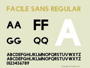 FacileSans Version 1.000;PS 001.001;hotconv 1.0.56 Font Sample