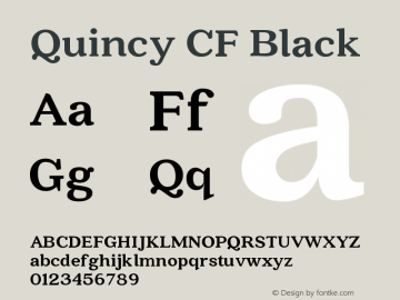 Quincy CF Black Version 2.005;PS 002.005;hotconv 1.0.70;makeotf.lib2.5.58329 Font Sample