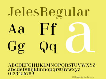 ☞JelesRegular 001.000;com.myfonts.easy.tdf.jeles.regular.wfkit2.version.4odi图片样张