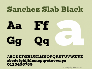 SanchezSlab-Black Version 001.000;com.myfonts.latinotype.sanchez-slab.black.wfkit2.3VRy图片样张