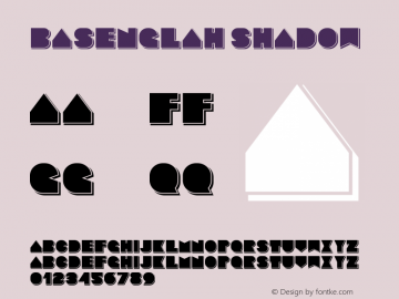 Basenglah-Shadow Version 1.000;PS 001.001;hotconv 1.0.56图片样张