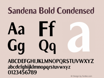 Sandena-BoldCondensed Version 1.000图片样张