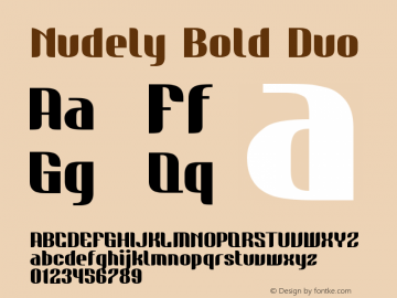 Nudely-BoldDuo Version 1.000 Font Sample