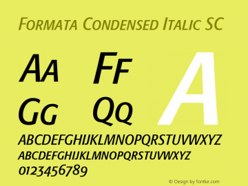 Formata-CnItalicSC OTF 1.0;PS 001.001;Core 1.0.22 Font Sample