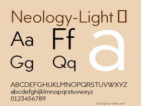 ☞Neology-Light Version 004.460;com.myfonts.easy.shinn.neology.light.wfkit2.version.4dQ1 Font Sample