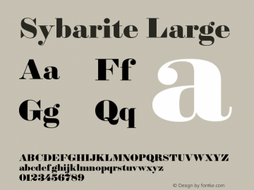 SybariteLarge Version 1.001 Font Sample