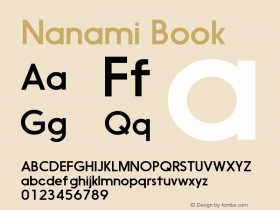 Nanami-Book Version 1.000 Font Sample