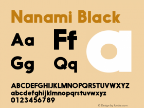 Nanami-Black Version 1.000 Font Sample