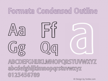 Formata-CondensedOutline OTF 1.0;PS 001.001;Core 1.0.22 Font Sample