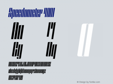 Speedometer-400I Version 1.000 Font Sample