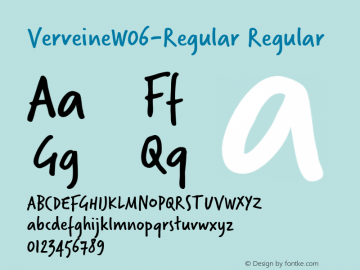 Verveine W06 Regular Version 1.10 Font Sample