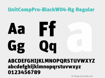 UnitCompPro-Black W04 Regular Version 7.504 Font Sample