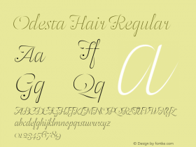 Odesta-Hair 1.000 Font Sample