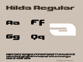 Hilda Regular OTF 1.000;PS 001.000;Core 1.0.29 Font Sample