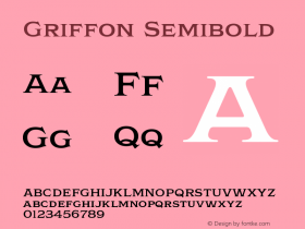 Griffon Semibold Version 1.000 Font Sample