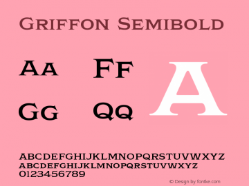 Griffon Semibold Version 1.000图片样张