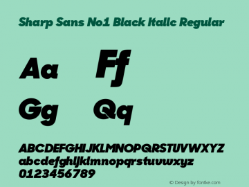 SharpSansNo1-BlackItalic 1.400图片样张