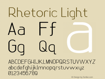 Rhetoric Light Version 1.000;PS 001.000;hotconv 1.0.70;makeotf.lib2.5.58329图片样张