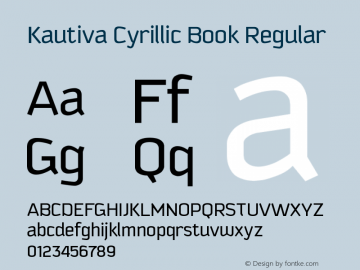 KautivaCyrillicBook 001.000 Font Sample