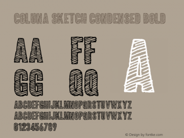 ColunaSketch-CondensedBold Version 1.000 Font Sample