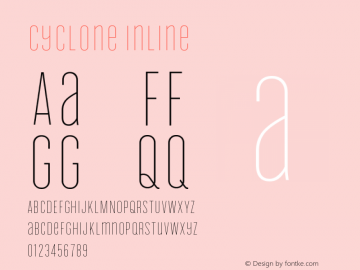 Cyclone-Inline 001.000 Font Sample